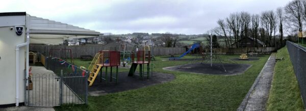 Panoramic view of Chacewater Play Park from the entrance